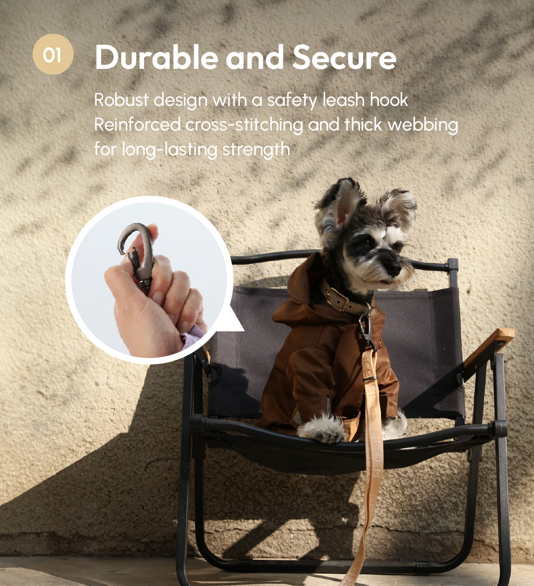PADDED  ACTIVE  PET LEASH  - APRICOT
