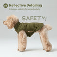 Load image into Gallery viewer, Reversible Dog Vest Jacket - Green Brown
