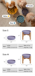 Load image into Gallery viewer, [Macaroni] Slow Feeder Dog Bowls - Yellow / Frozen Blue / Purple
