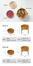 Load image into Gallery viewer, [Wave] Slow Feeder Dog Bowls - Pink / Beige / Orange
