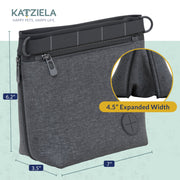 Katziela Expandable Pet Treat Pouch - Hands Free Dog Treat Pouch, Quick Access Magnet Closure - Anti Spill Dog Treat Bag - Treat Pouches for Pet Training, Adjustable Shoulder Strap & Belt Clip