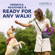Katziela Expandable Pet Treat Pouch - Hands Free Dog Treat Pouch, Quick Access Magnet Closure - Anti Spill Dog Treat Bag - Treat Pouches for Pet Training, Adjustable Shoulder Strap & Belt Clip