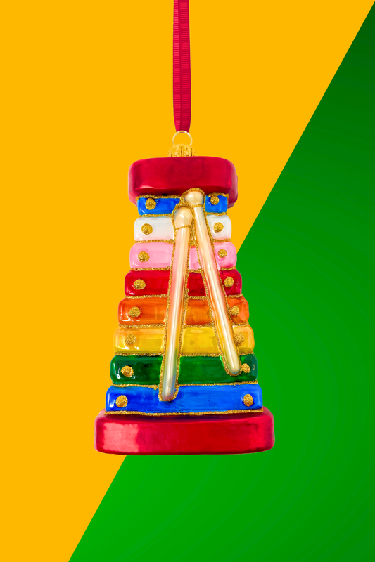 Erik's Xylophone Polish Glass Christmas Ornament - Southlake Paws