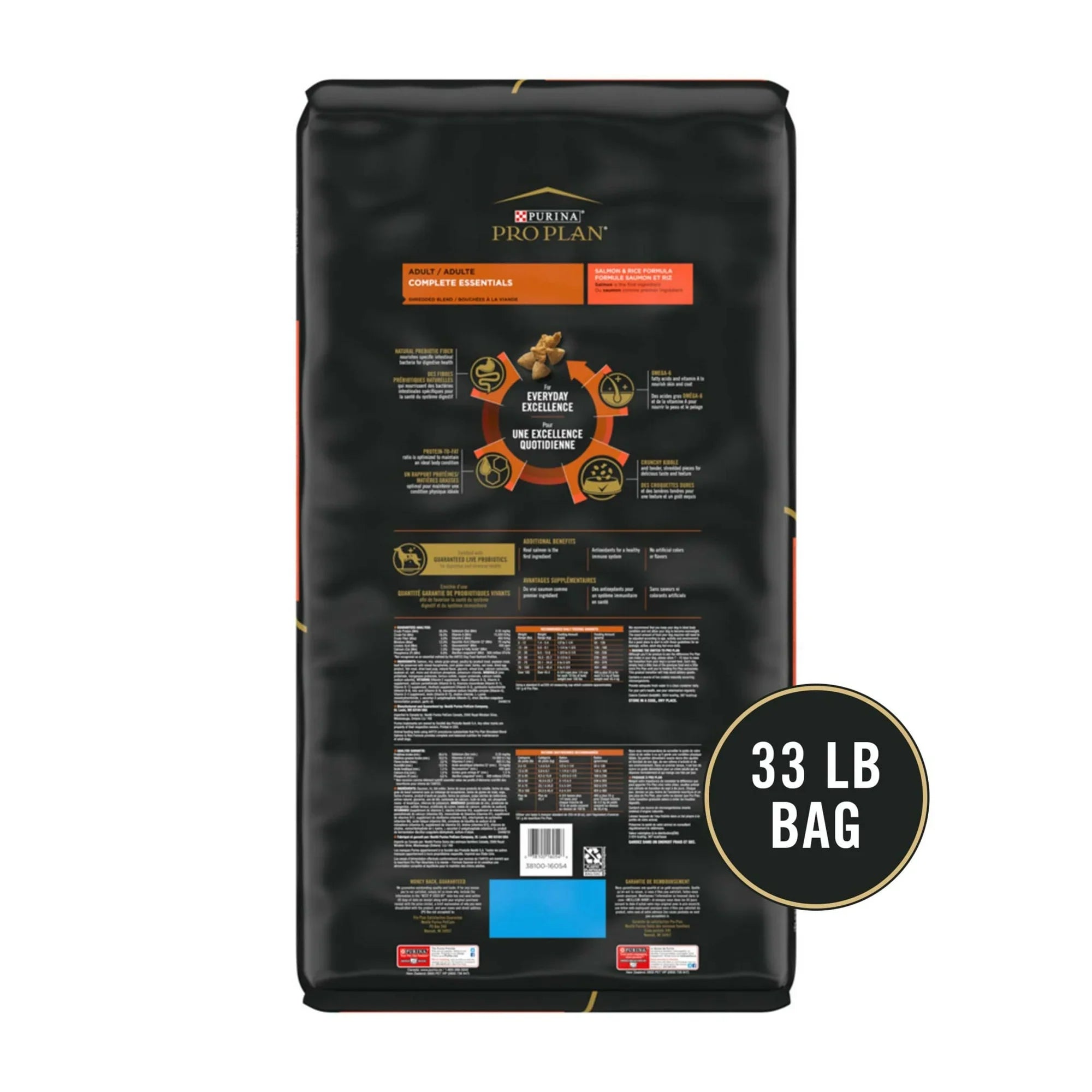 Pro Plan Adult Complete Essentials Shredded Blend Salmon & Rice Dry Dog Food 