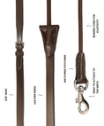 Load image into Gallery viewer, ExionPro Leather Draw Reins with Round Elastic
