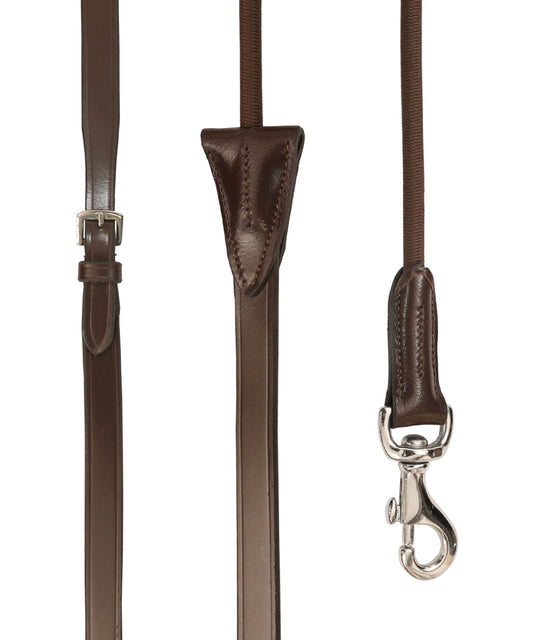 ExionPro Leather Draw Reins with Round Elastic
