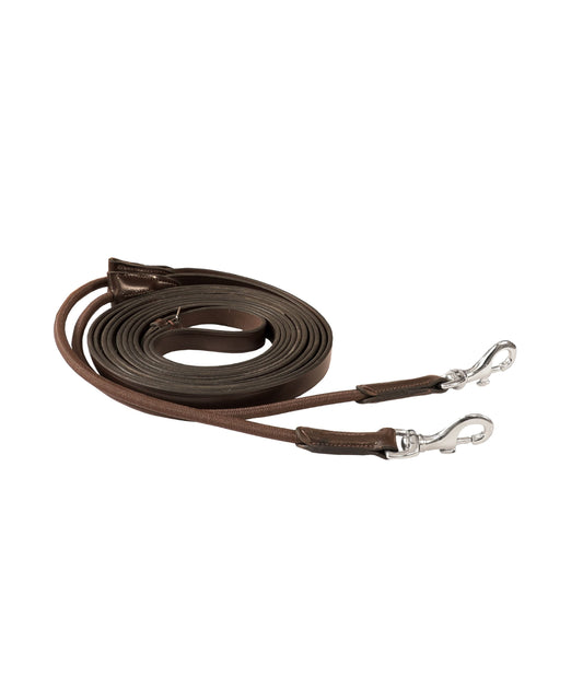 ExionPro Leather Draw Reins with Round Elastic