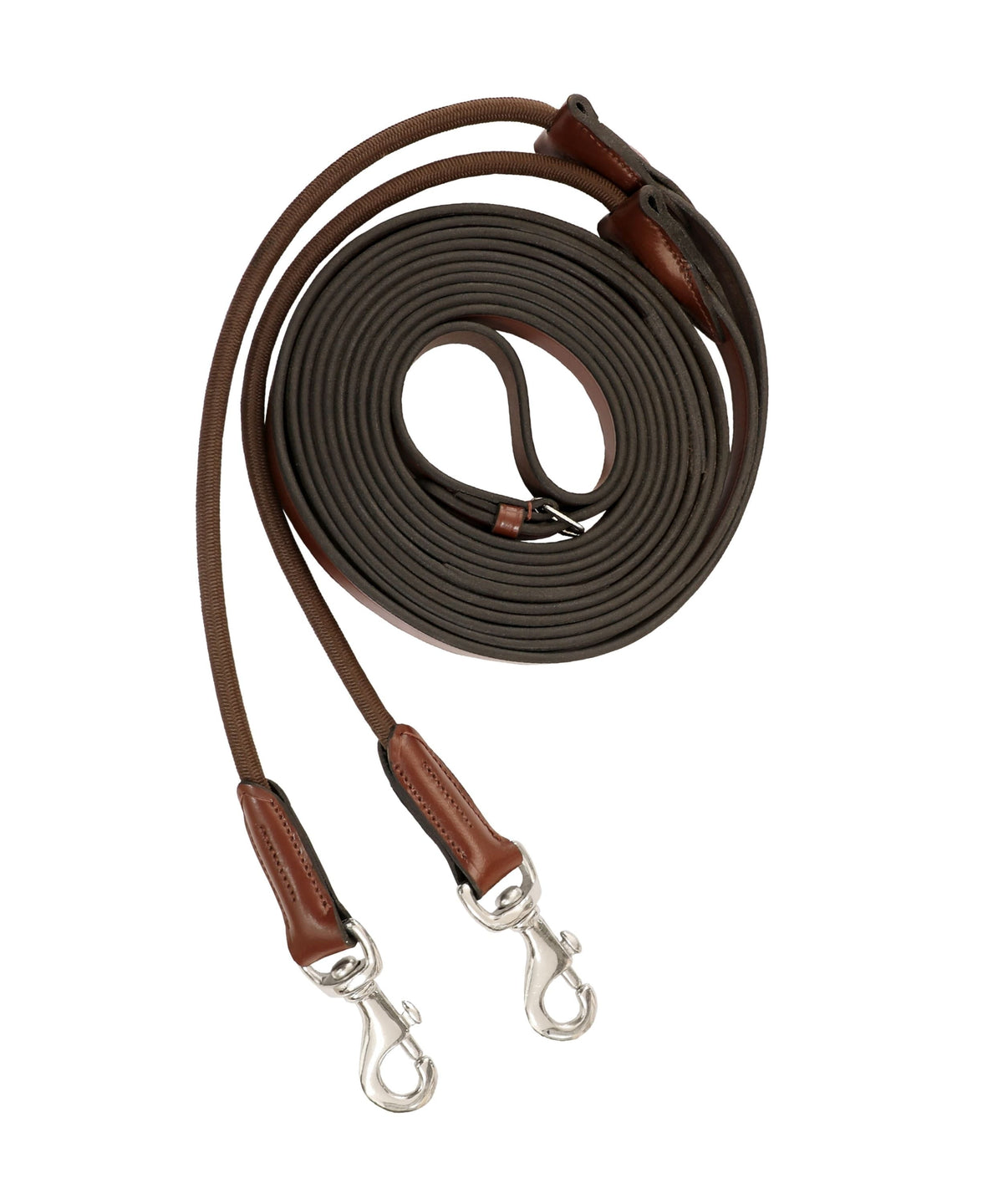ExionPro Leather Draw Reins with Round Elastic