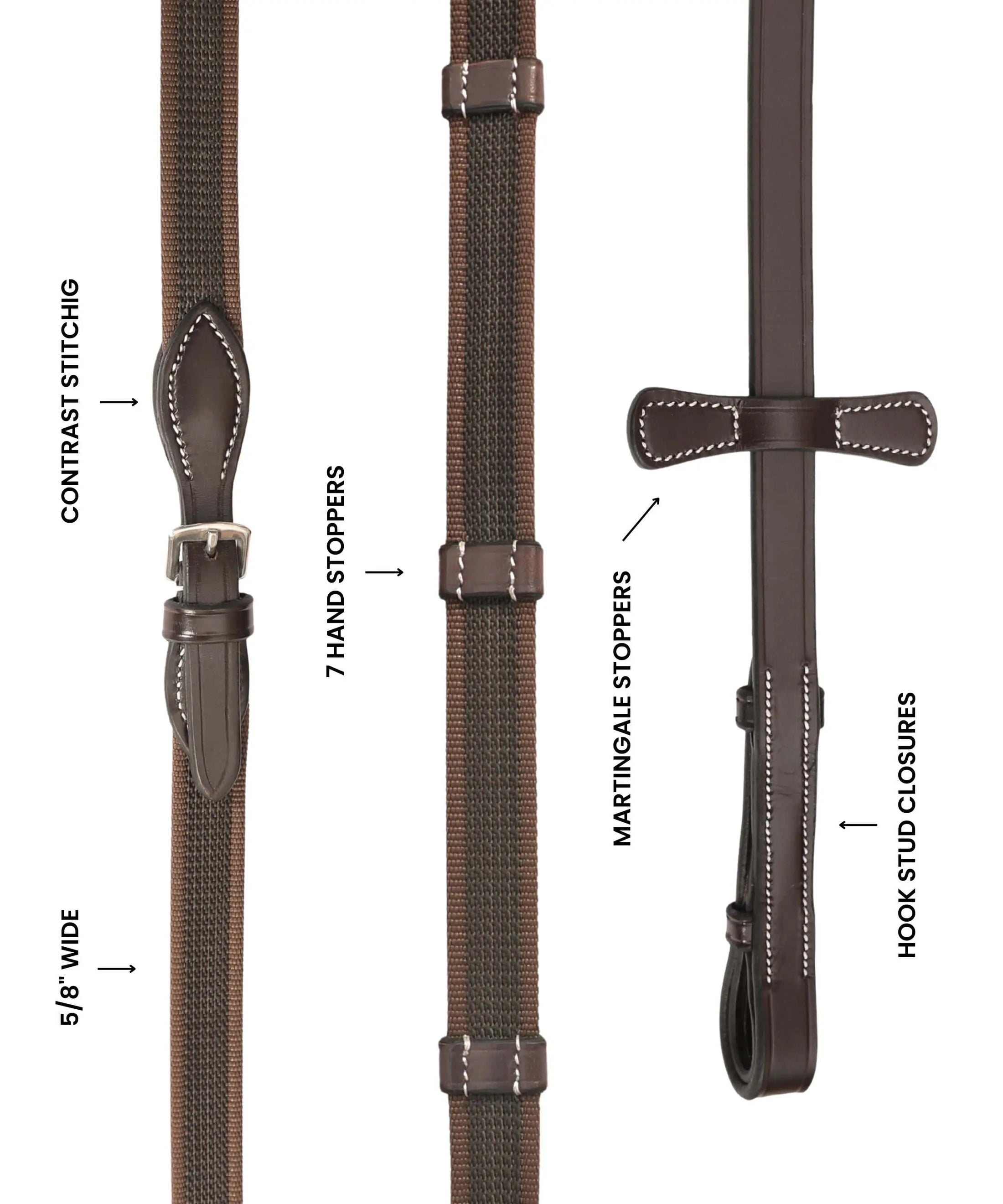 ExionPro Rubberized Web Reins 