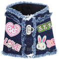 Load image into Gallery viewer, Easter Bunnies Denim Harness Vest alternate view
