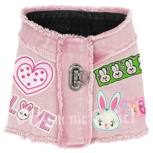 Easter Bunnies Denim Harness Vest for dogs