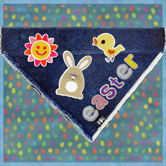 Easter Denim Bandana for dogs