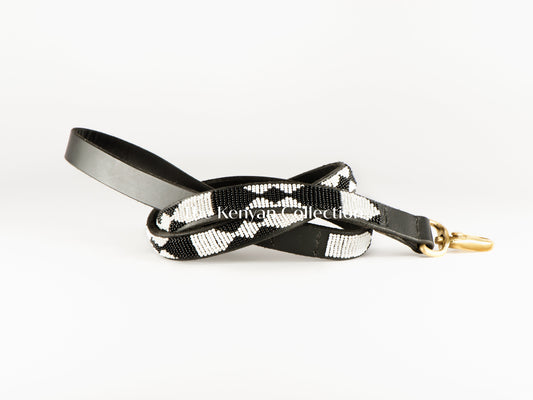 TKC Ebony & Ivory Beaded Dog Lead