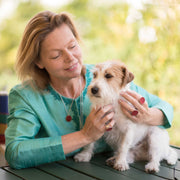 Sterling silver ring with coin and red enamel
