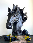 Load image into Gallery viewer, Elegant Horse Head Statue in Black
