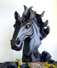 Load image into Gallery viewer, Elegant Horse Head Statue in Black
