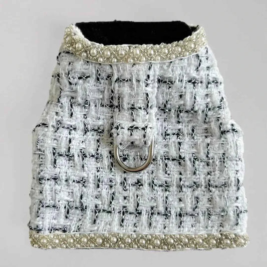 Hello Doggie Envogue Dog Platinum Faux Fur Handmade Handmade in the USA Harness