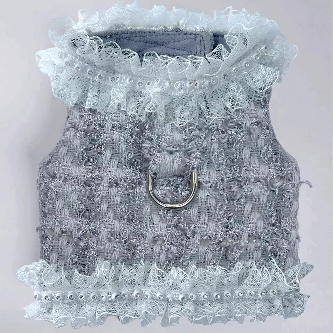Envogue Dog Platinum Faux Fur Handmade Handmade in the USA Harness - Designer Dog Harness from Southlake Paws