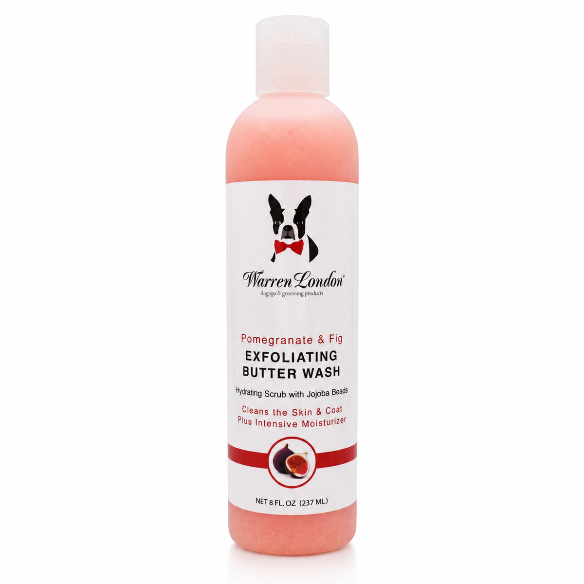 Southlake Paws Exfoliating Butter Wash in Pomegranate & Fig scent, 8 fl oz bottle with a pink scrub texture.
