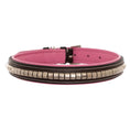 Load image into Gallery viewer, ExionPro Silver Clincher Padded Leather Dog Collar - Pink Padding
