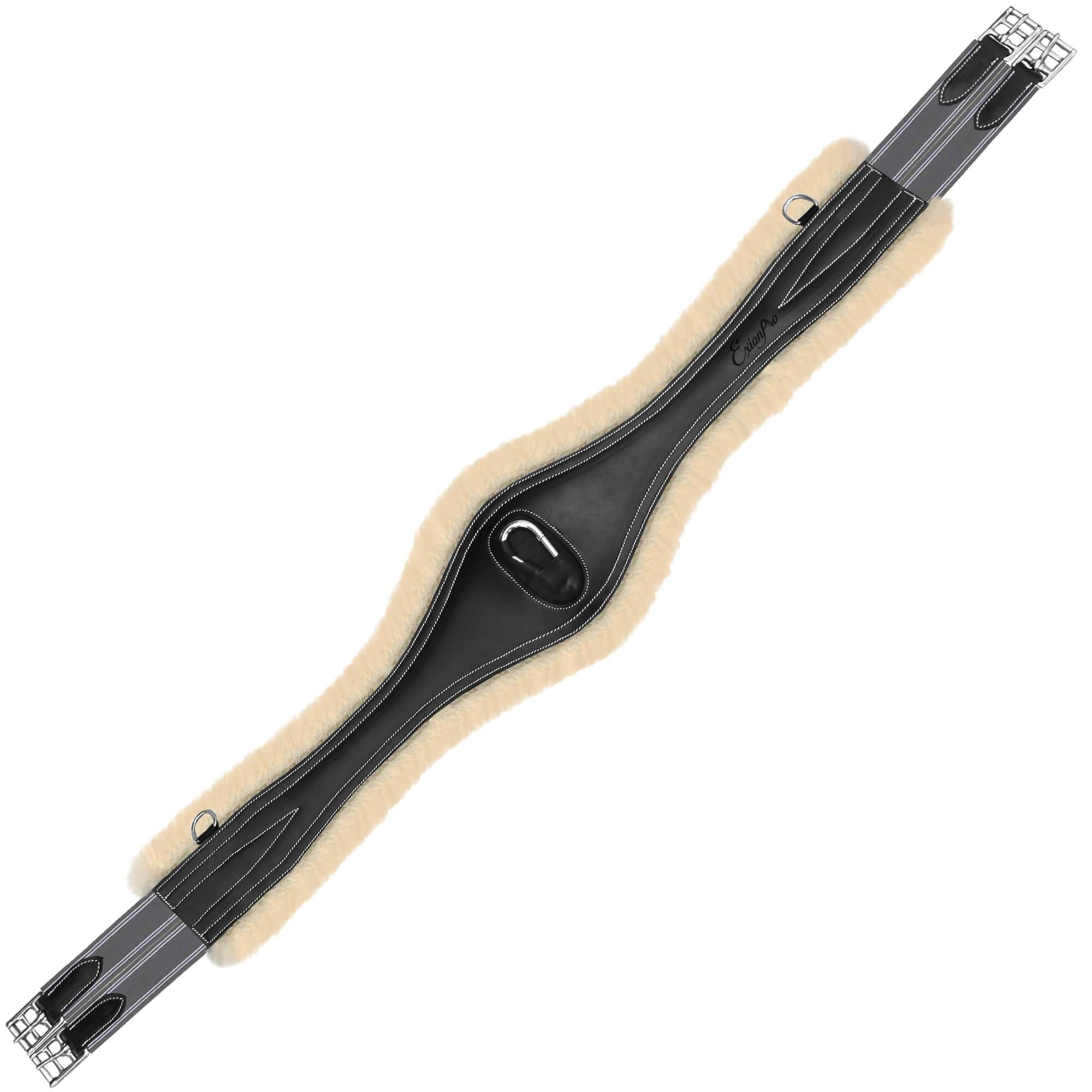 ExionPro 'Snap' Over Lay Girth - Grey Elastic with White Lines