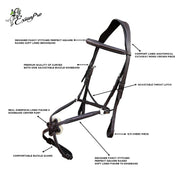 ExionPro Padded Ear Free Monocrown Crown Piece Figure 8 Bridle & Reins