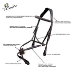 Replacement Crownpiece of ExionPro Padded Jaw Broad Ear Free Monocrown Crown Piece Figure 8 Bridle