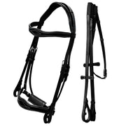 ExionPro Broad Wave Shape Designer Fancy Dressage Bridle & Web Reins