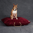 Load image into Gallery viewer, Burgundy Washable Velvet Dog Bed - image 3
