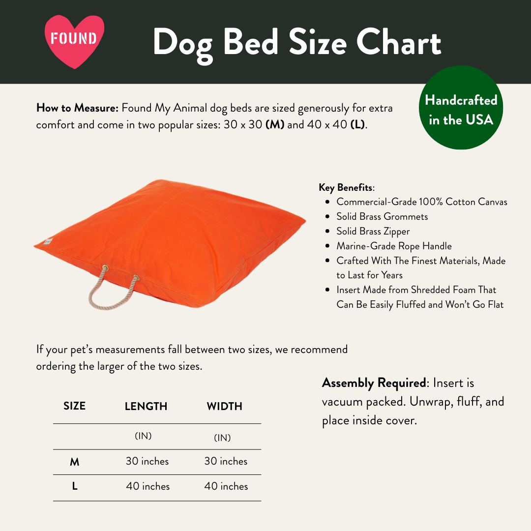 Fire Orange Waxed Cotton Canvas Dog Bed - image 2