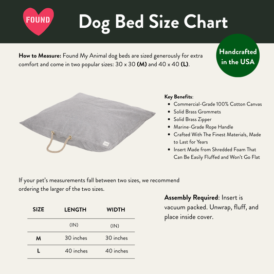 Gray Waxed Cotton Canvas Dog Bed - image 2