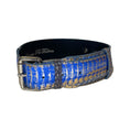 Load image into Gallery viewer, Stunning Multi-Color Blue/Silver/Gold Snake, Classic Collar With Silver Hardware
