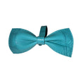 Load image into Gallery viewer, The Tiffany Collection. Gorgeous Turquoise Blue Embossed Croc Italian Leather Bow Tie
