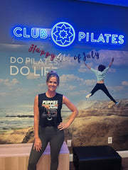 Puppies & Pilates Crop Top | Gift for Dog Moms & Yoga Lovers
