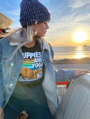 Puppies & Yoga | Custom Dog Crop Top | Gift for Dog Lovers