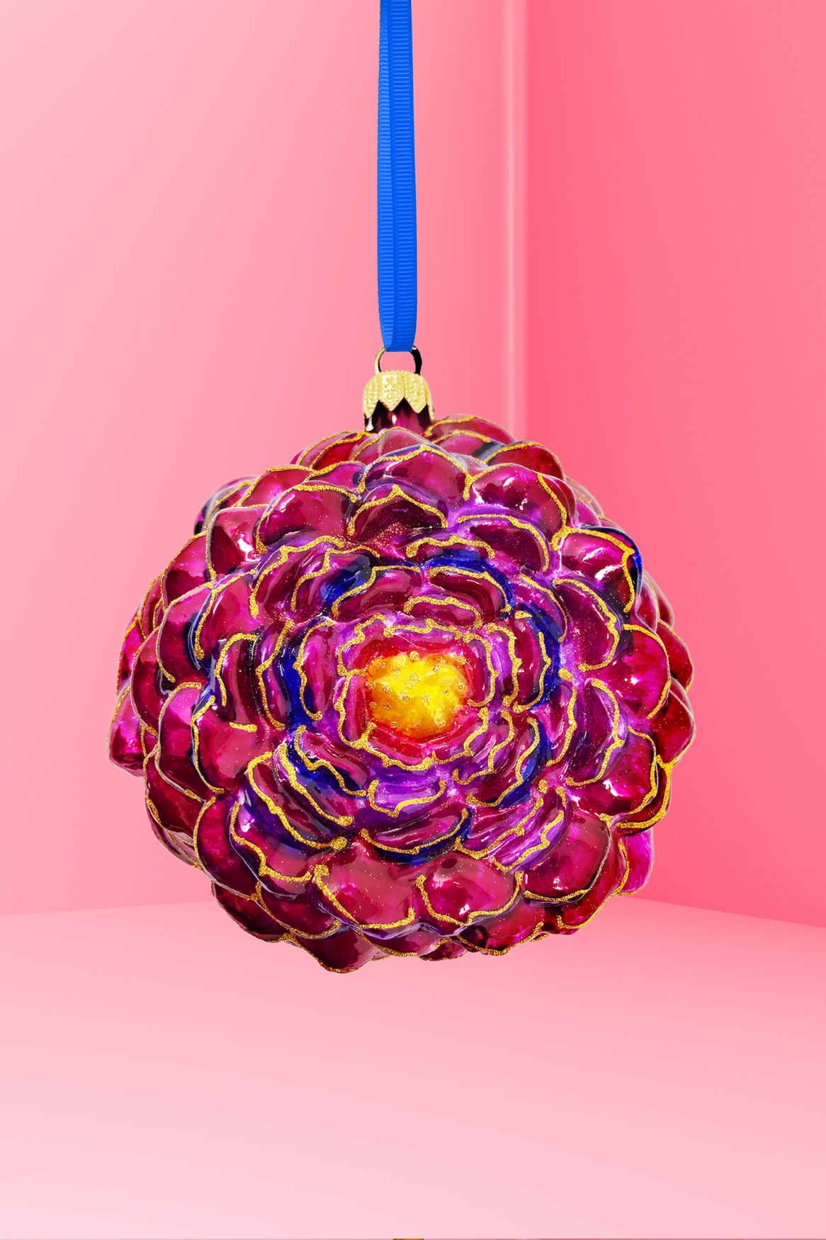 Palazzo Peony Glass Christmas Ornament (Festival) - Southlake Paws