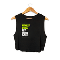 Load image into Gallery viewer, Fitness Goals Crop Top | Gift for Dog Lovers & Dog Owners
