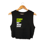 Fitness Goals Crop Top | Gift for Dog Lovers & Dog Owners