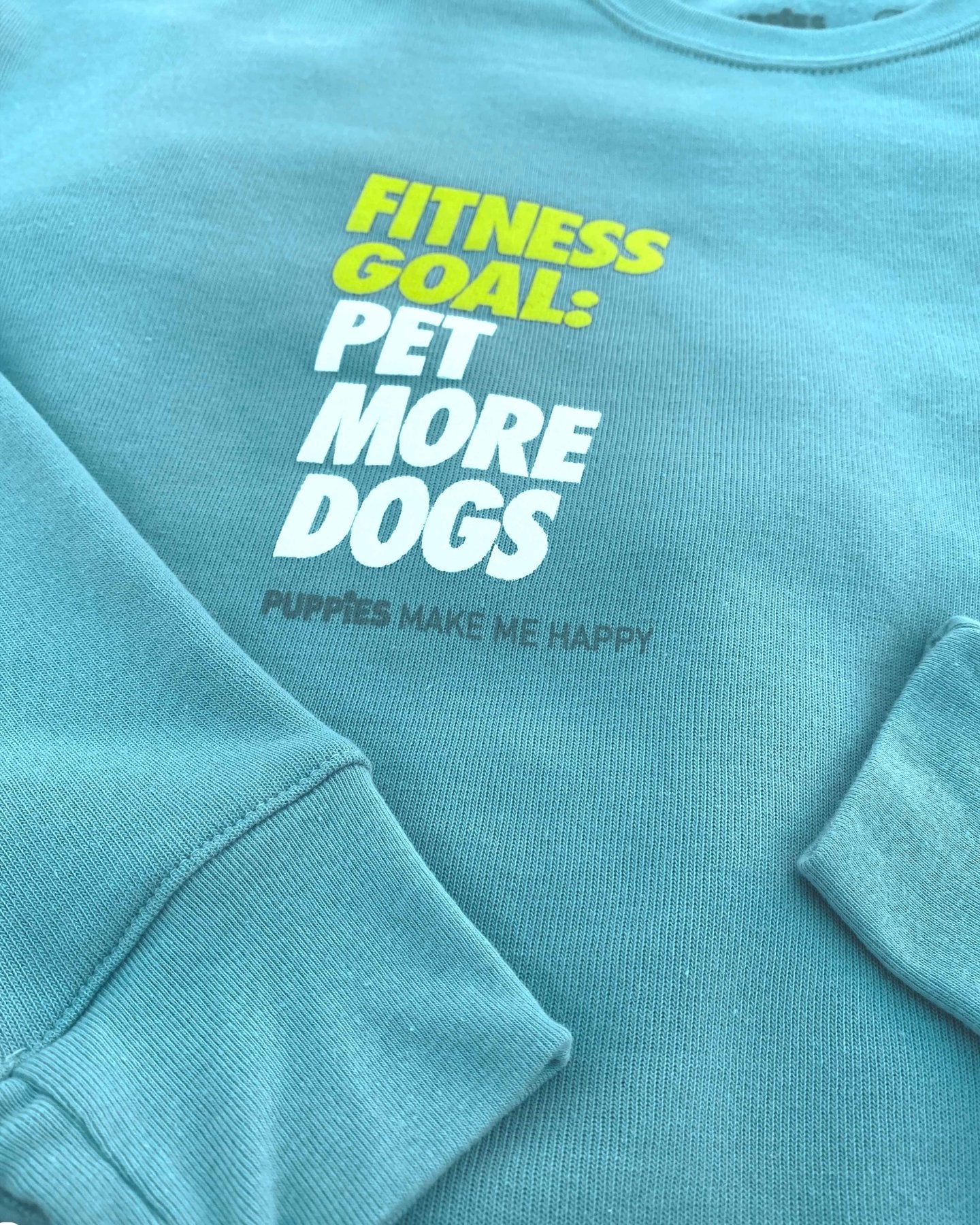 Fitness Goal Pet More Dogs | Women's Cropped Sweatshirt