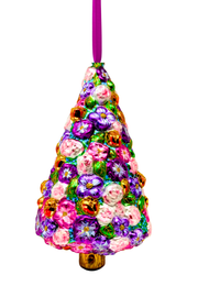 Floral Fetish Tree Polish Glass Ornament