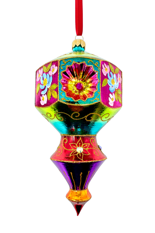 Floral Fetish Prisma Polish Glass Ornament - Southlake Paws