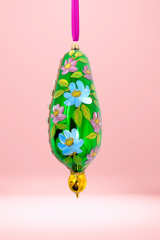 Florentine Fantasia Polish Glass Ornament - Southlake Paws