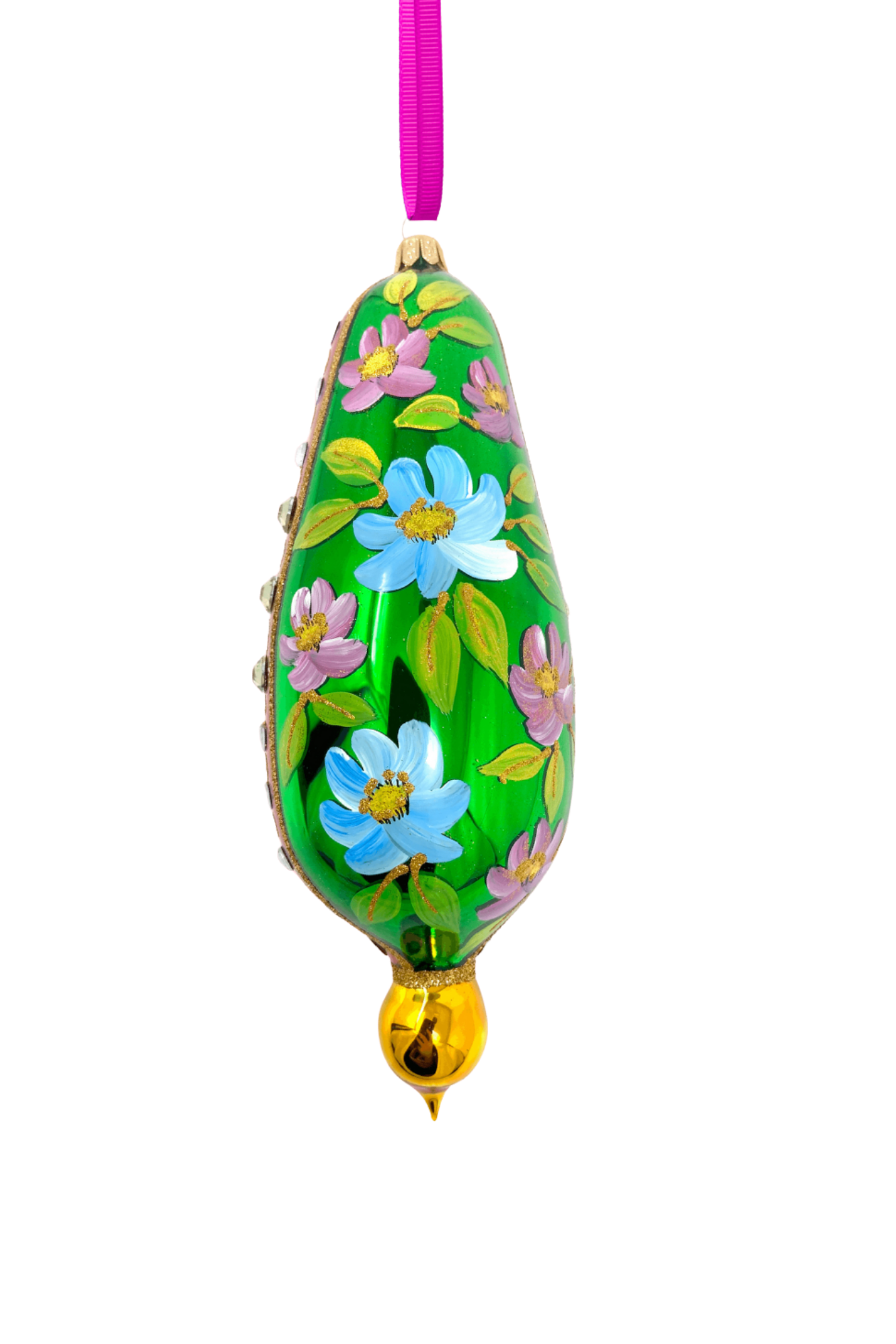 Florentine Fantasia Polish Glass Ornament - Southlake Paws