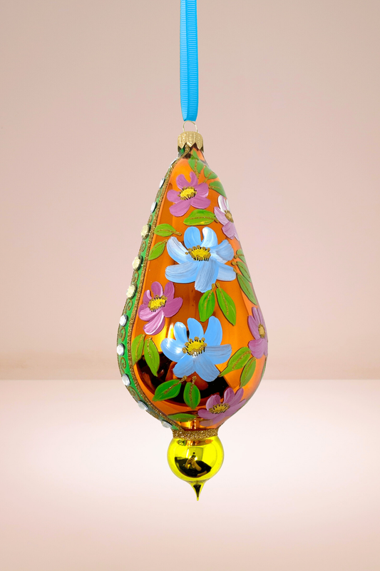 Florentine Sunrise Polish Glass Ornament - Southlake Paws