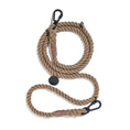 Load image into Gallery viewer, New! Matte Black/Natural Rope Dog Leash, Adjustable & Handcrafted - Found My Animal

