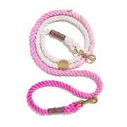 Cotton Candy Cotton Rope Dog Leash by Found My Animal | Bolt Snaps, Adjustable