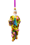 Load image into Gallery viewer, Fresh Squeezed Santa Polish Glass Ornament - Southlake Paws
