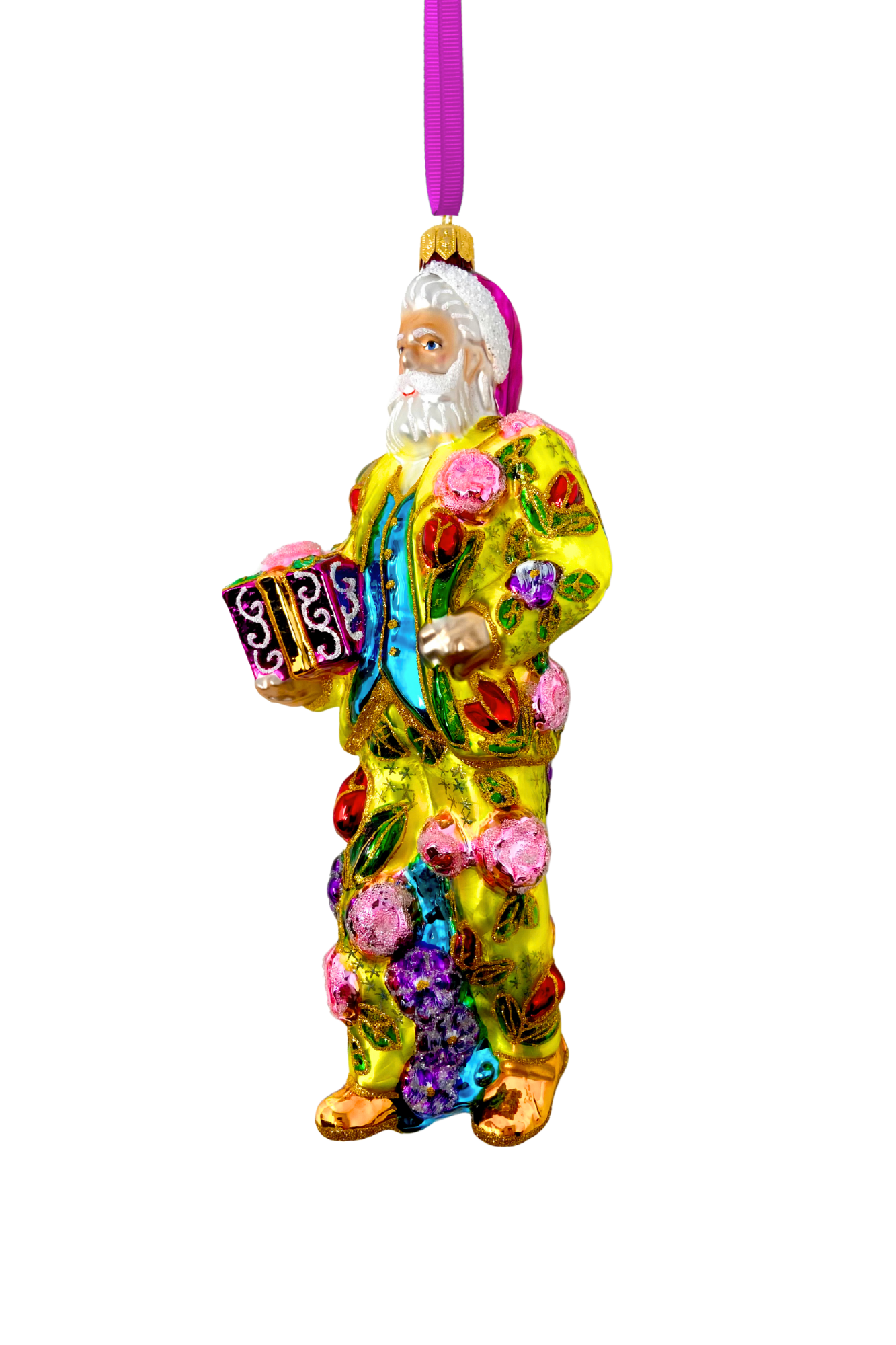 Fresh Squeezed Santa Polish Glass Ornament - Southlake Paws