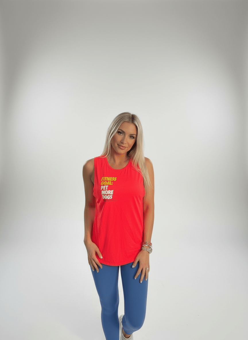 Fitness Goal | Dog Lover Sleeveless Tank | Gift for Dog Moms
