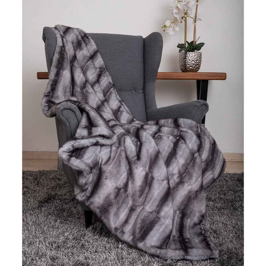 Hello Doggie Faux Fur Throw Faux Fur blanket